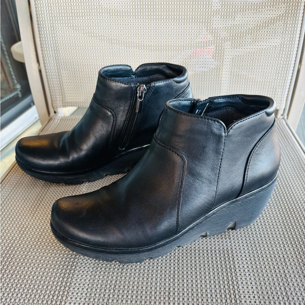 Clark wedge booties good condition.